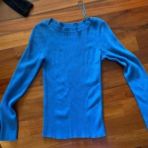 Jones of NY Blue Sweater Cotton Sweater (S)